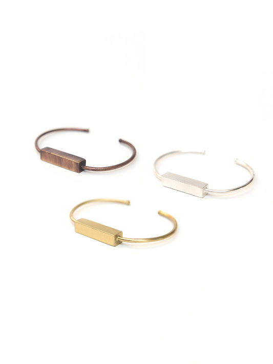 Fair Anita: Bar Brushed Metal Cuff