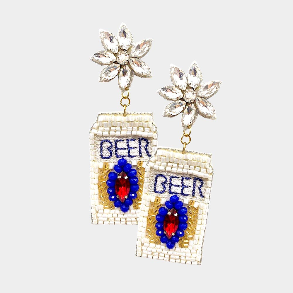 Beaded Beer Earrings