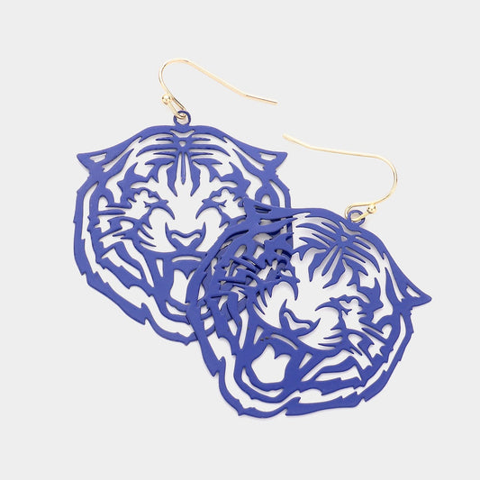 Cut Out Tiger Earrings