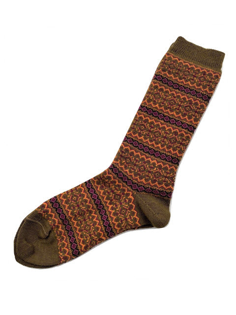 Alpaca Alhambra Geometric Stripe Socks