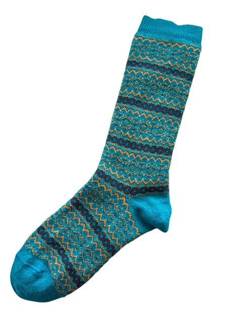 Alpaca Alhambra Geometric Stripe Socks