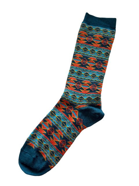 Alpaca Aztec Geometric Southwest Socks