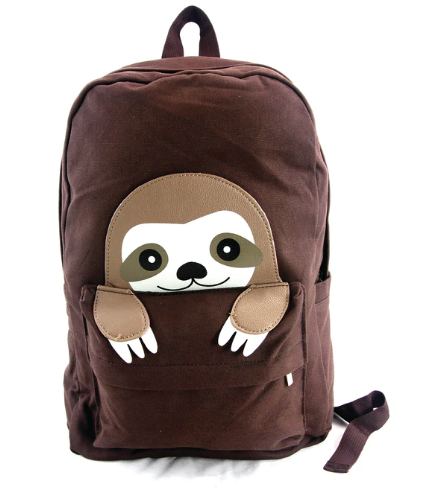 Peeking Animal Canvas Backpack