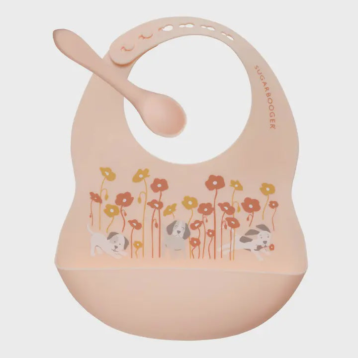 Ore' Originals - Fresh & Messy Silicone Bid & Spoon Puppies and Poppies