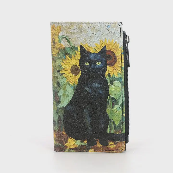 Comeco - Black Cat Sunflower Wallet