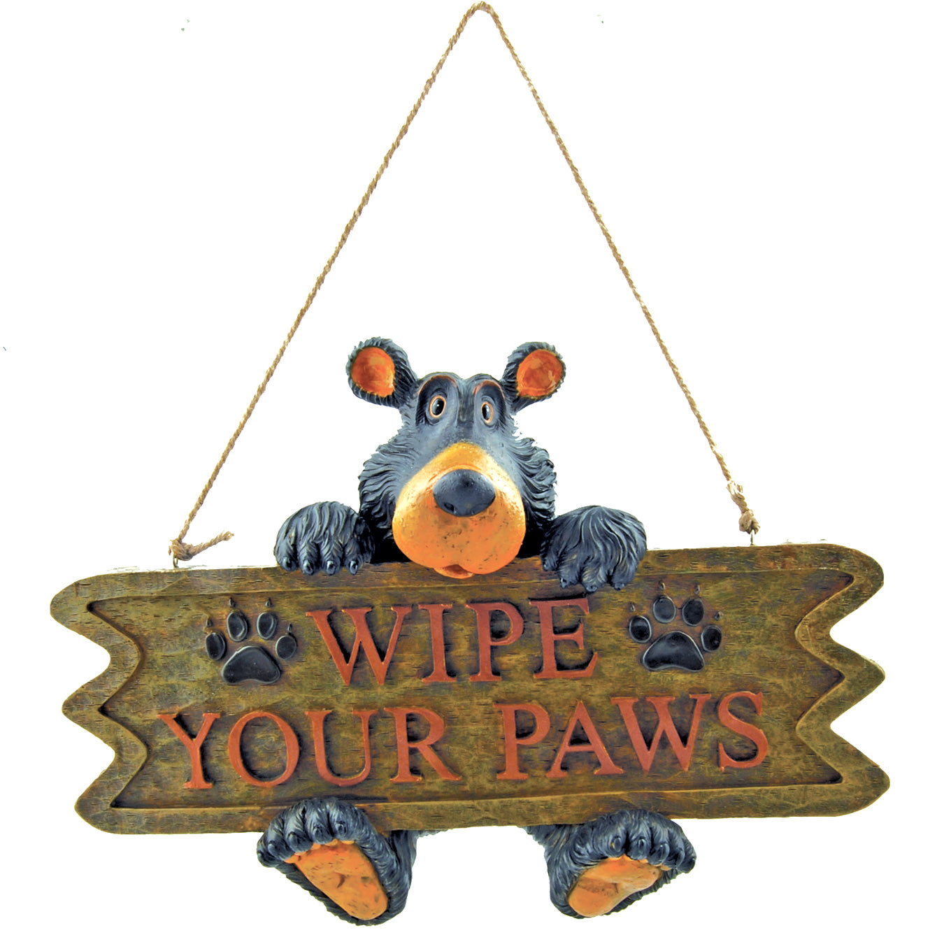 WILLIE BEAR WIPE PAWS SIGN