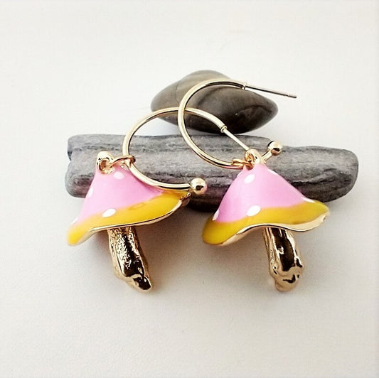 Piccadilly Pendants - Mushroom Statement Earrings