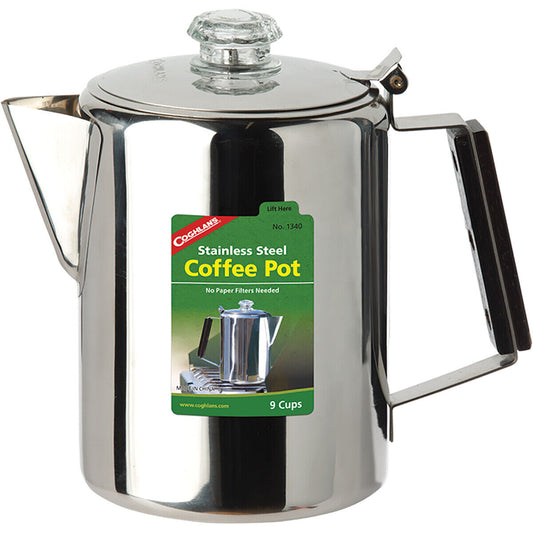 Coghlans - Coffee Pot, Stainless, 9 Cups