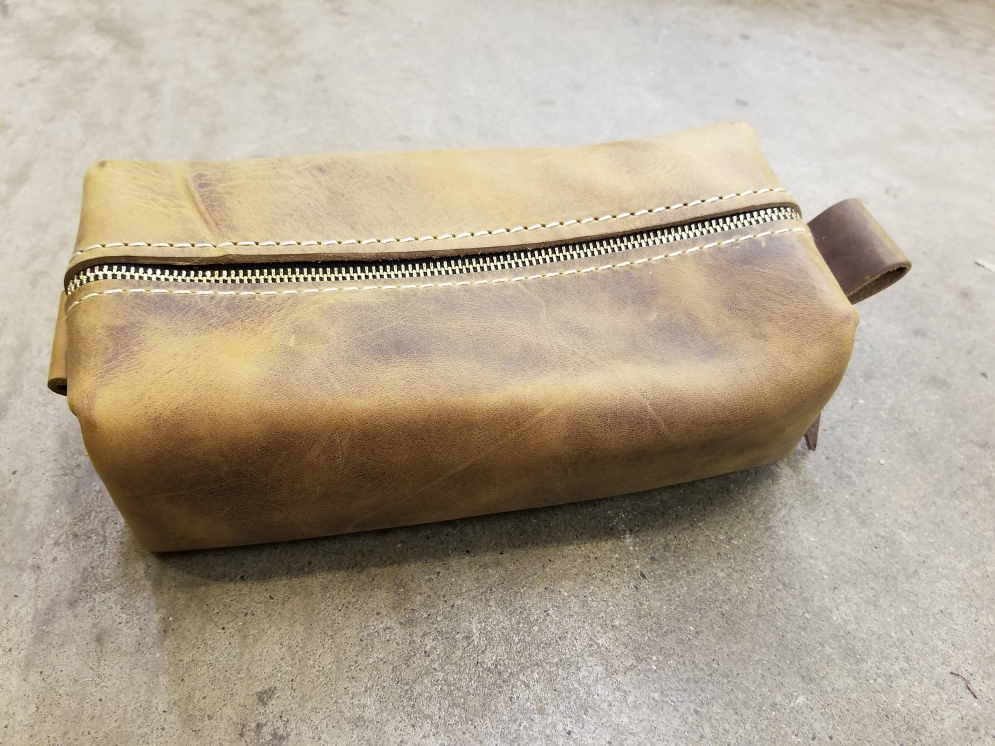 Unlined Leather Shave Bag Lifetime Leather