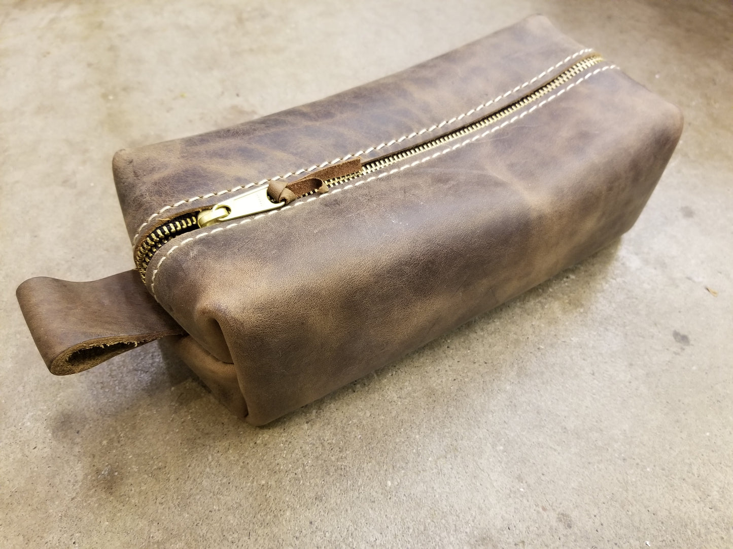 Unlined Leather Shave Bag Lifetime Leather