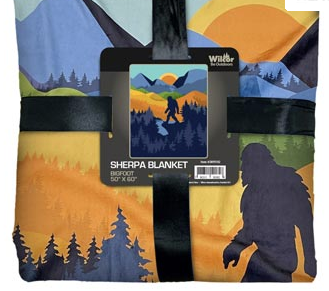 Wilcor - Bigfoot Scene Sherpa Blanket