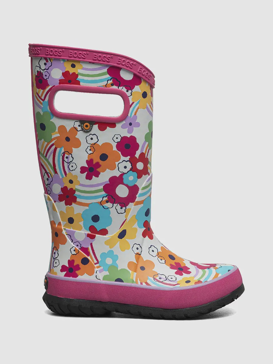 Bogs - Kid's Rainbow Flower Rainboot