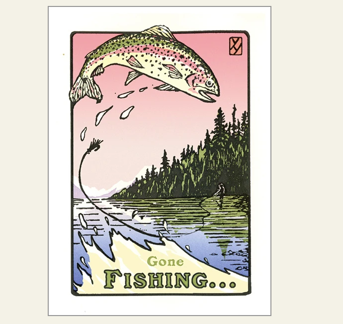 Gone Fishing Card (set of 6)
