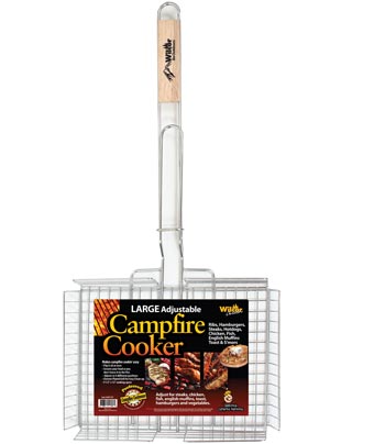 Adjustable Campfire Basket Grill, Large