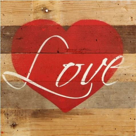 Second Nature - Love with Heart Graphic Sign