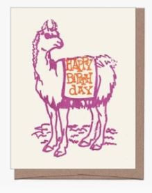 La Familia Green - Llama Birthday Card
