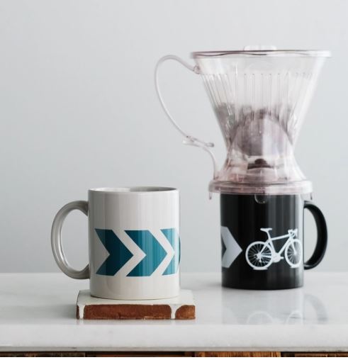 Vital Industries - Chevron Bicycle Coffee Mug