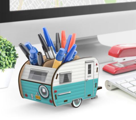 Fred - Happy Camper Pencil Holder