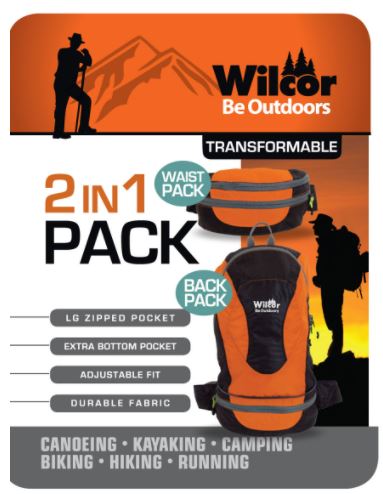 Wilcor - 2 in 1 Pack Ultra Compact Backpack