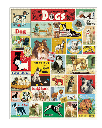 Cavallini Papers - Dogs 1000 Piece Vintage Puzzle
