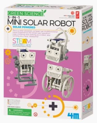 Toysmith - Mini Solar Robot 3-in-1  DIY STEM Science Project