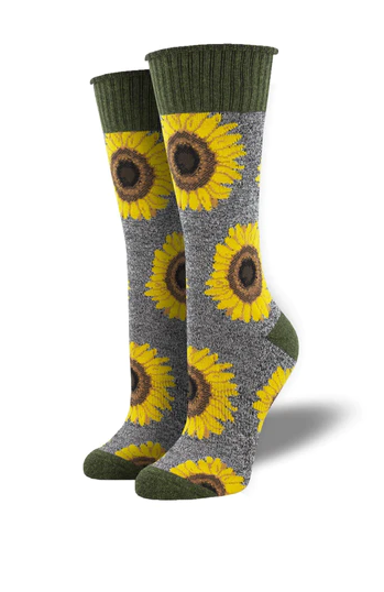 Socksmith: Sincerely Sunflowers Socks - Outlands USA Recycled Cotton