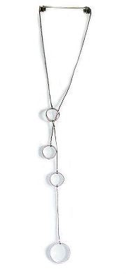 Silk Wool and Bijoux - Silver Plate Circles Lariat