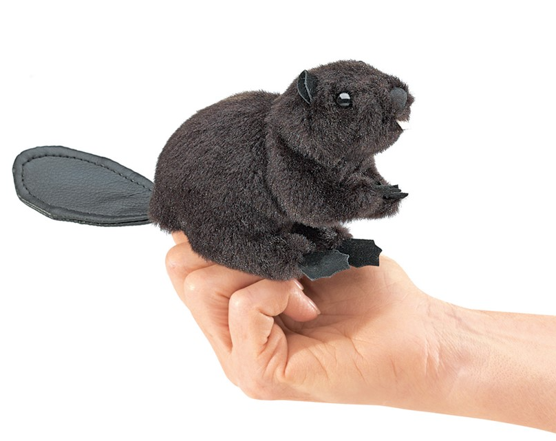 Folkmanis - Mini Beaver Finger Puppet