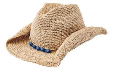 San Diego Hat Company - Women's Crocheted Raffia Cowboy Hat