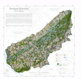 Sourlands - Sourland Region Geophysical Map Poster