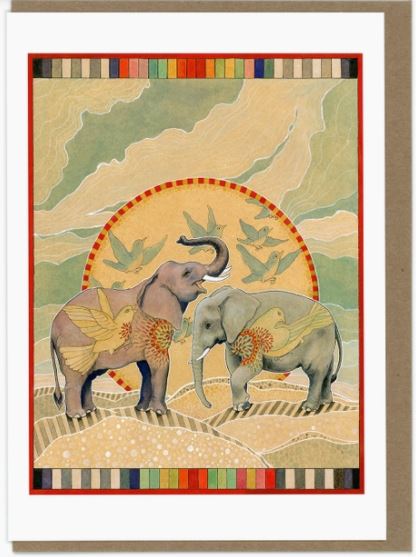 Amy Rose Moore Illustration - Elephants Greeting Card