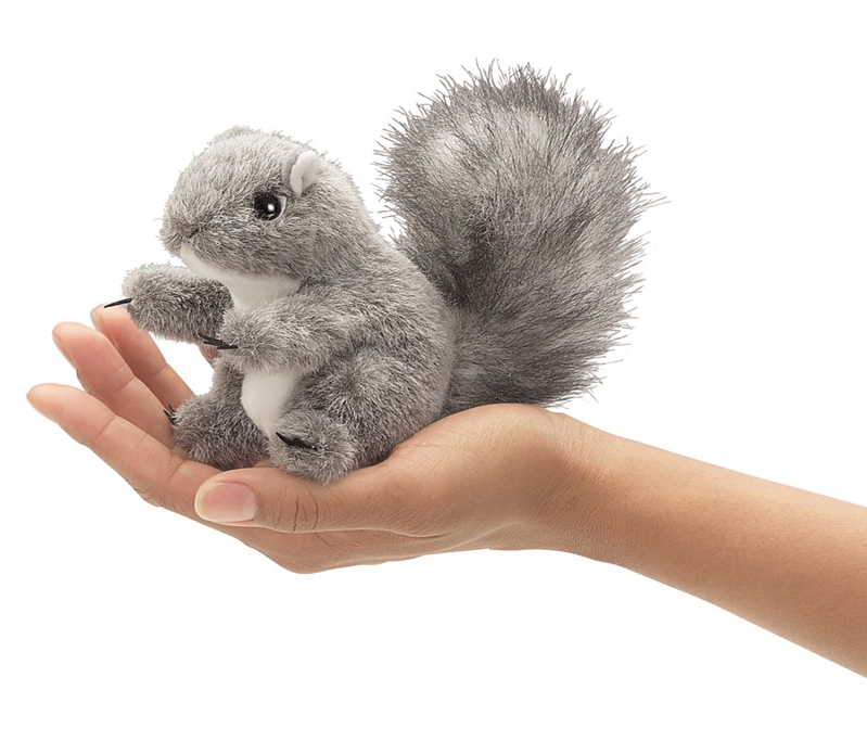 Folkmanis - Mini Gray Squirrel Finger Puppet