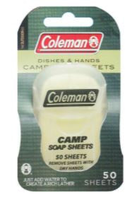 Coleman - Biodegradable Soap Sheets