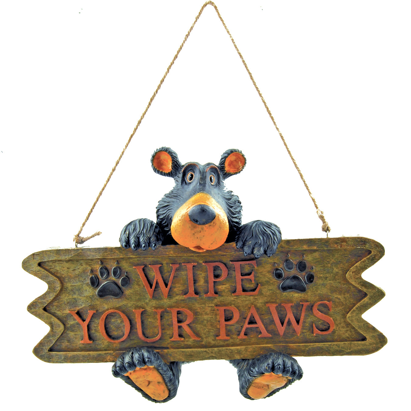 BLACK BEAR WIPE PAWS SIGN