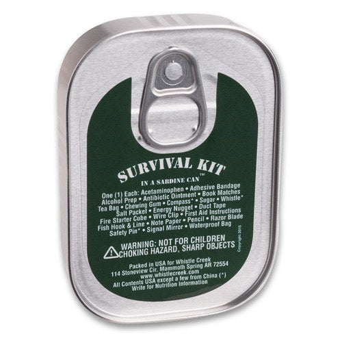 Whistle Creek - Survival Kit In A Sardine Can