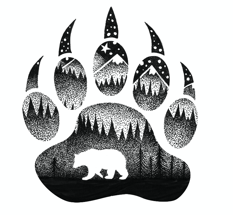 Sticker Art - Bear Paw