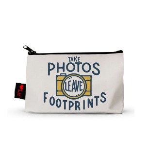Take Photos, Leave Footprints Pouch
